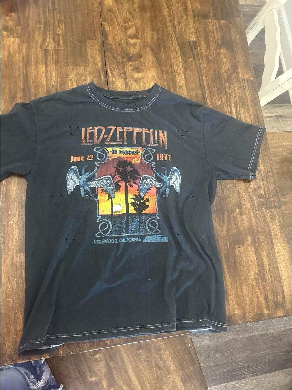 Led Zeppelin Black Short Sleeve Graphic Tee